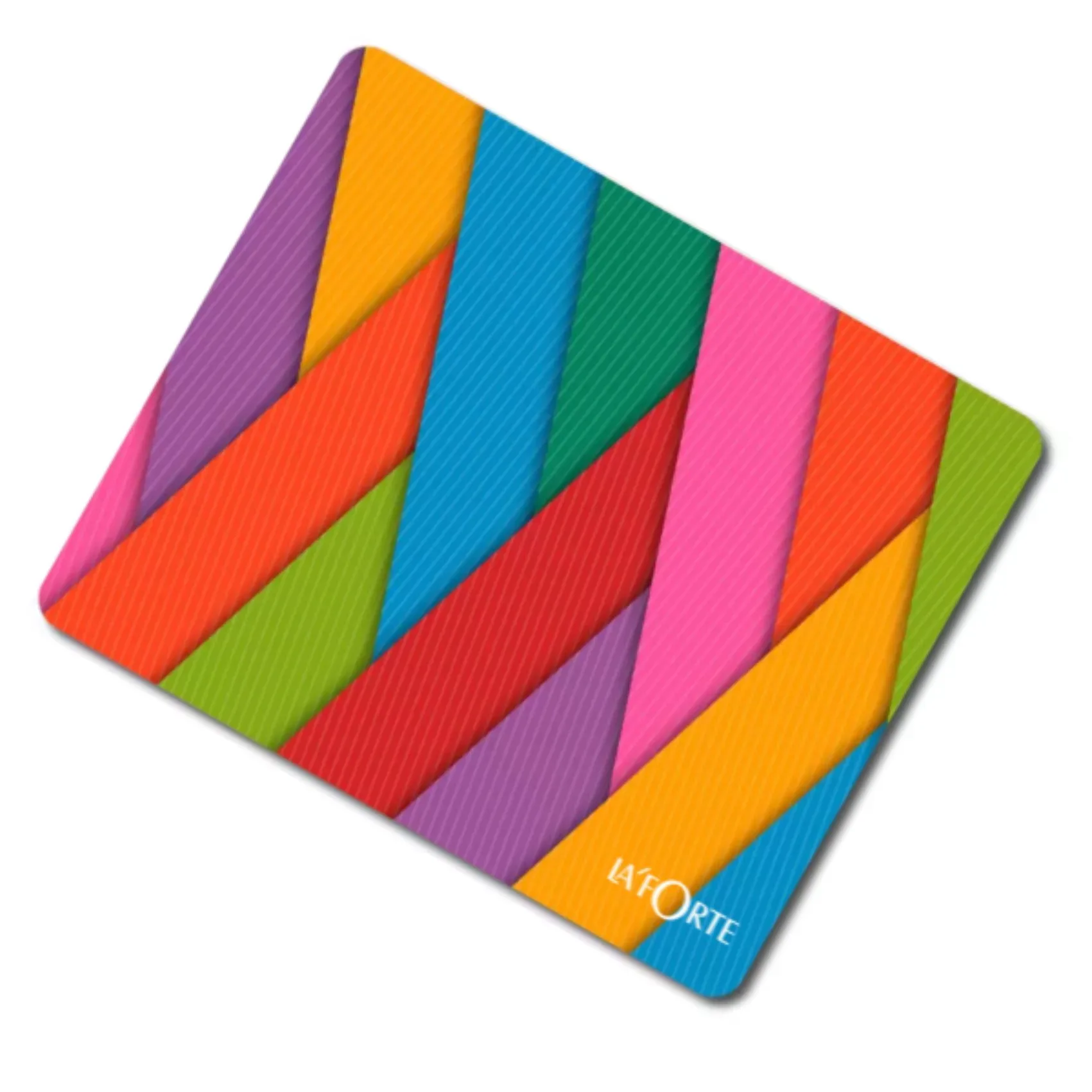 La'Forte non-slip rubber mousepads, rainbow abstract design, 3 mm thickness (pack of 2)