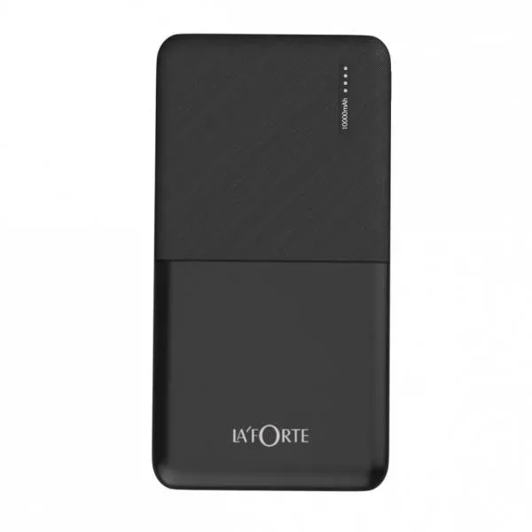 La Forte UltraVolt 10000mAh Power Bank (Black) with Dual USB Outputs and Dual Inputs