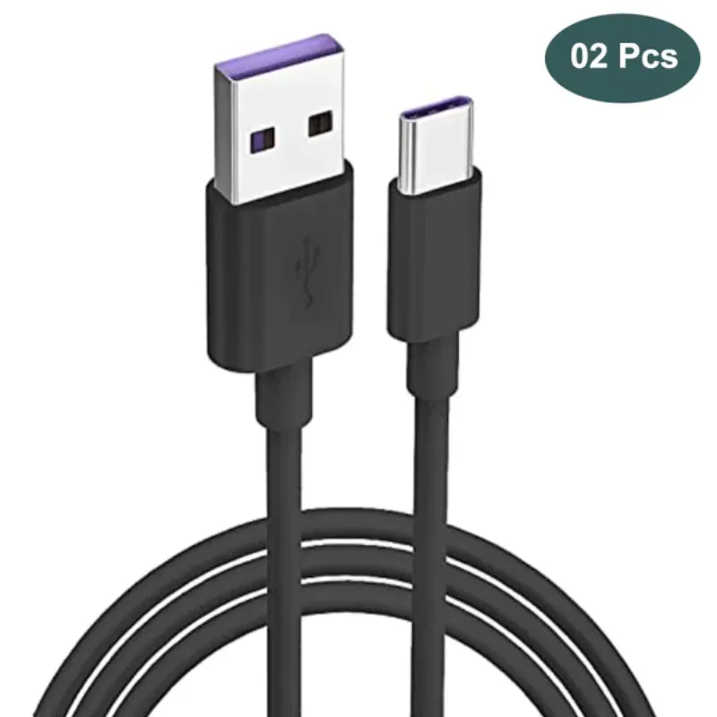 La'Forte USB Type-A to USB Type-C 2.0 Charging Cable (1.2 m) – Black, Pack of 2