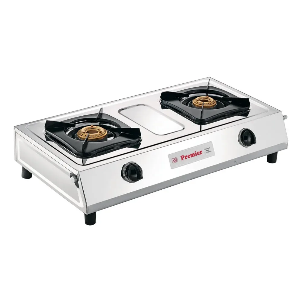 Premier Elite 2-Burner Stainless Steel LPG Stove (Manual)