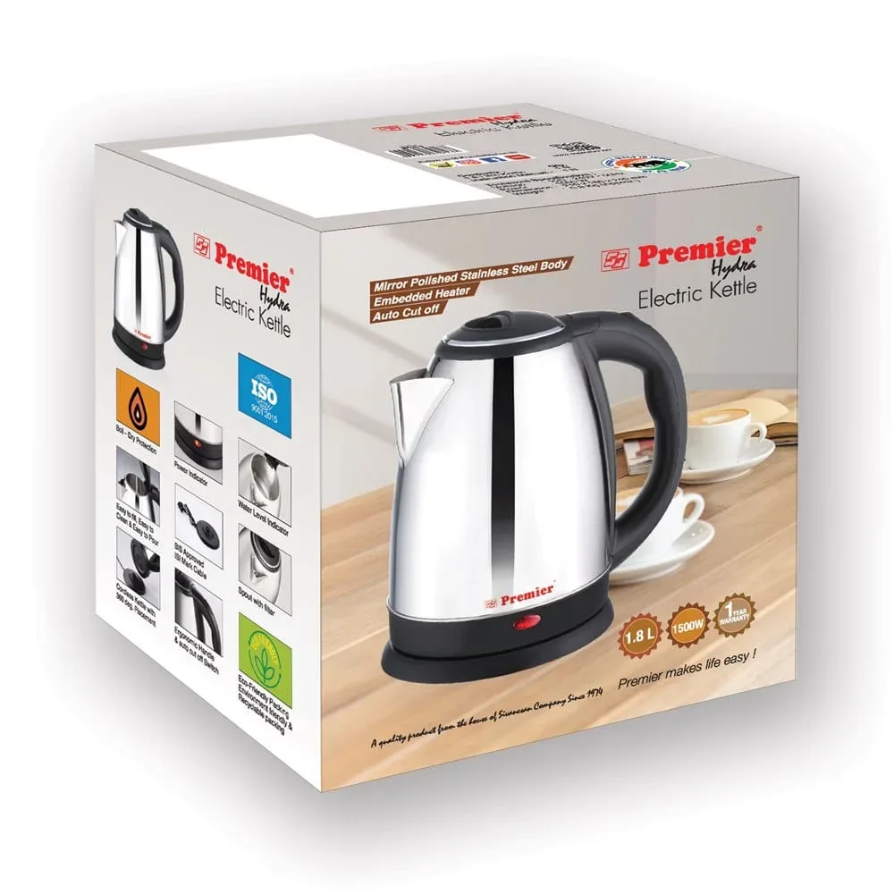 Premier 1.8 L Stainless Steel Electric Kettle