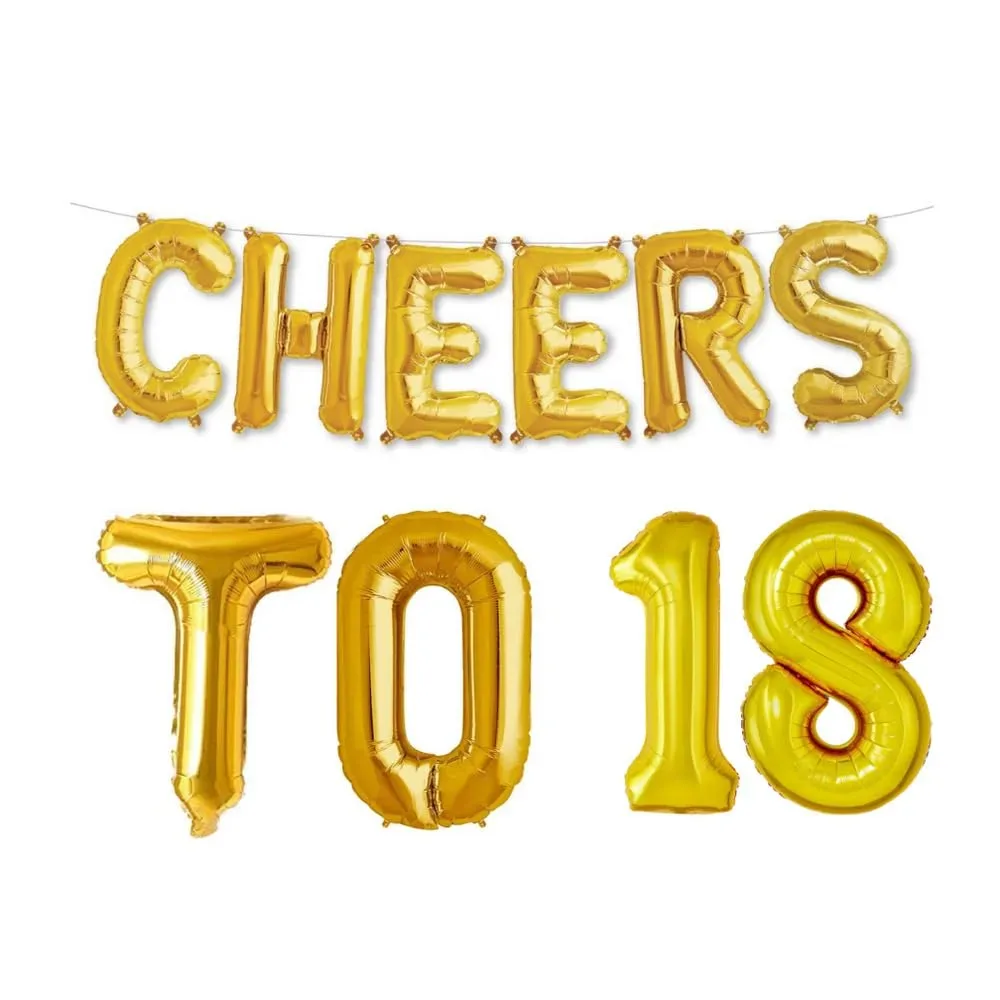 Balloonistics Cheers to Eighteen Foil Balloon Combo