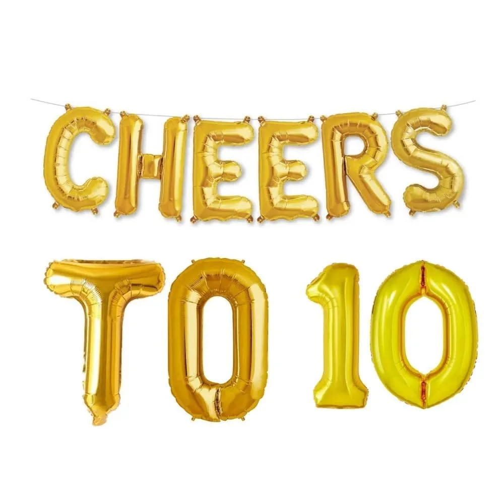 Balloonistics Cheers to Ten Foil Balloon Combo