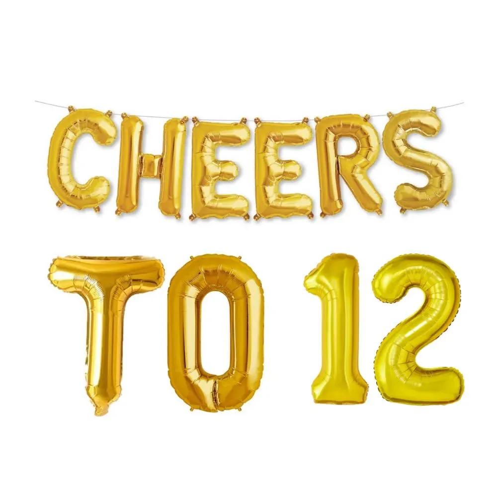 Balloonistics Cheers to Twelve Foil Balloon Combo