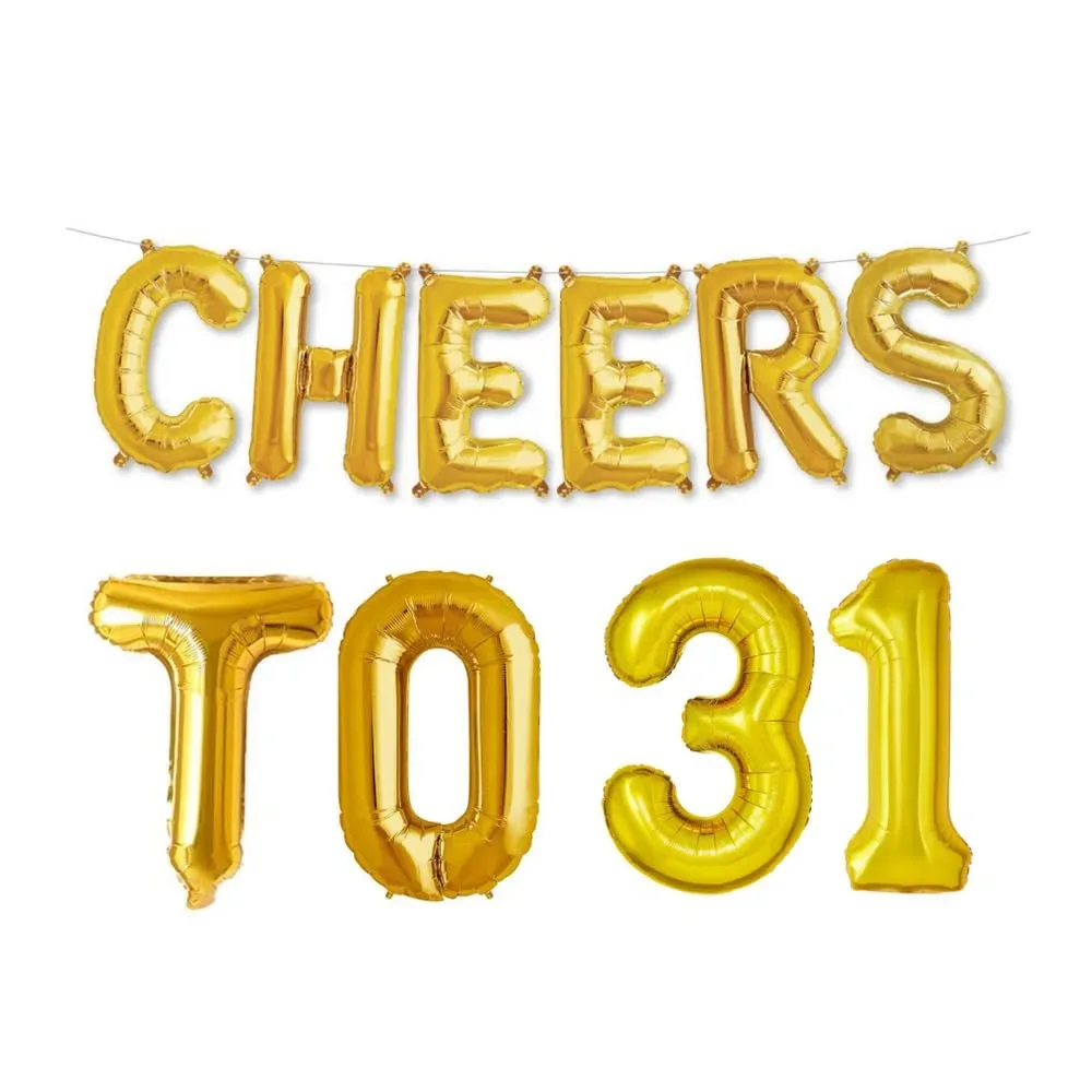 Balloonistics Cheers to Thirty One Foil Balloon Combo