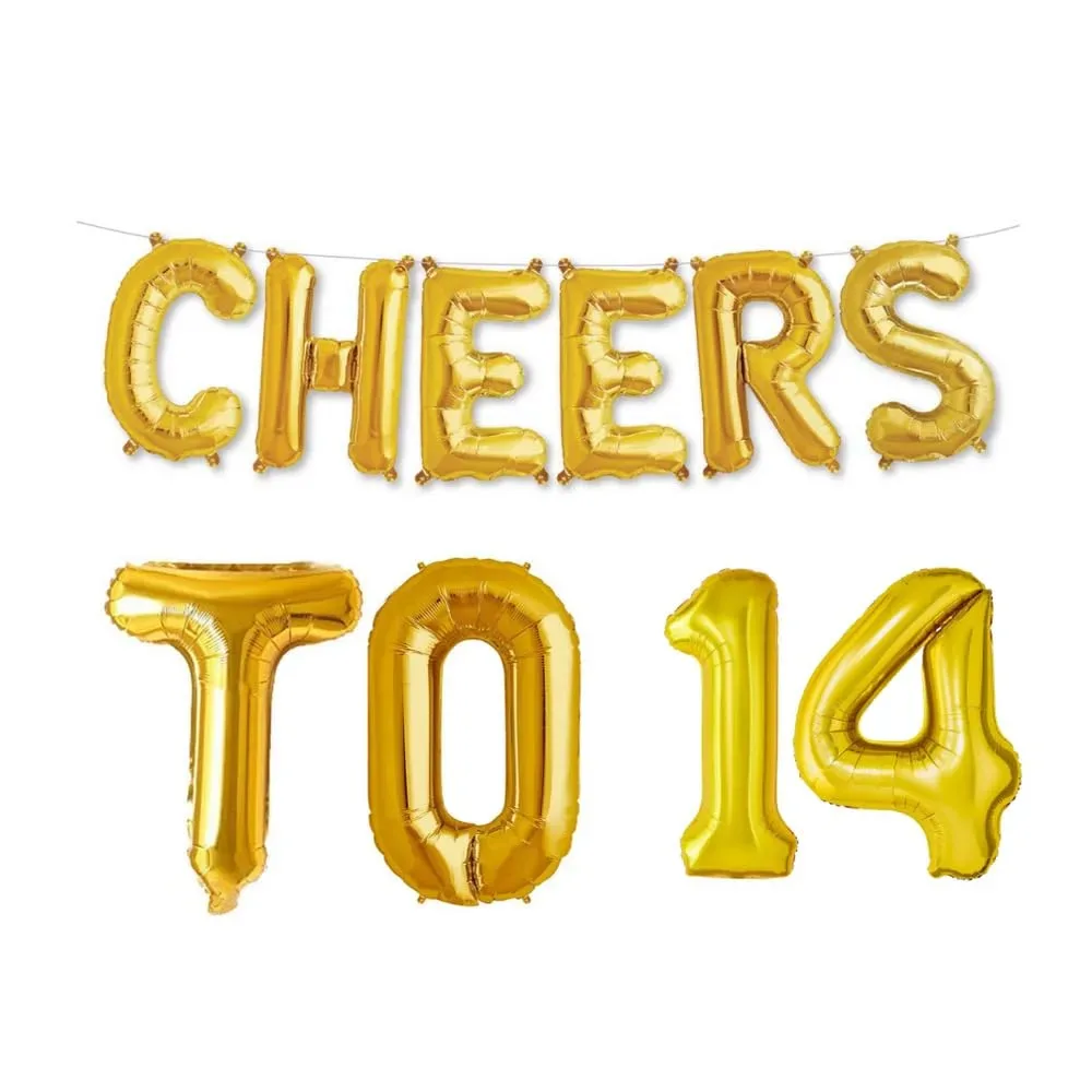 Balloonistics Cheers to Fourteen Foil Balloon Combo