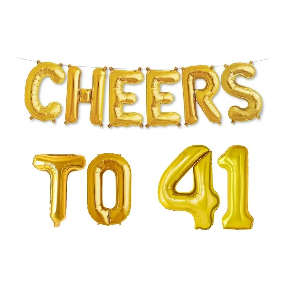 Balloonistics Cheers to Forty One Foil Balloon Combo