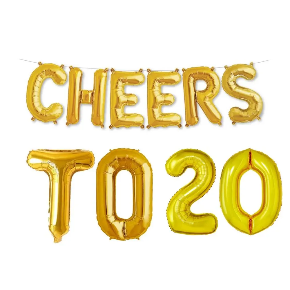 Balloonistics Cheers to Twenty Foil Balloon Combo