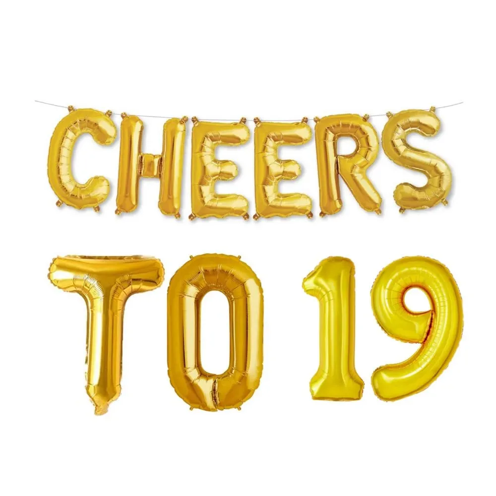 Balloonistics Cheers to Nineteen Foil Balloon Combo