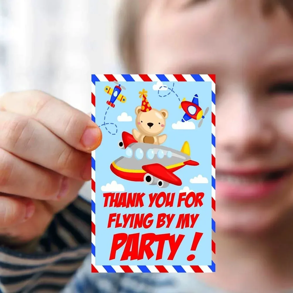 Balloonistics Aeroplane Theme Thank You Tags