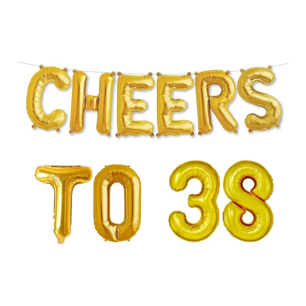 Balloonistics Cheers to Thirty Eight Foil Balloon Combo