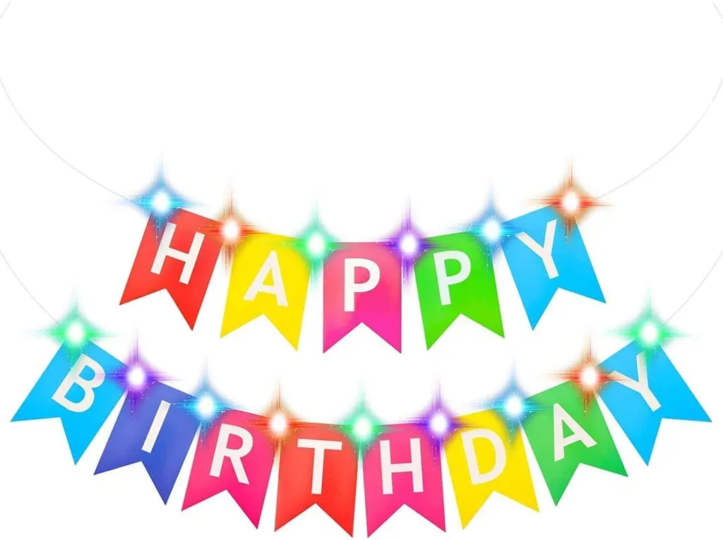 Balloonistics LED Happy Birthday Banner