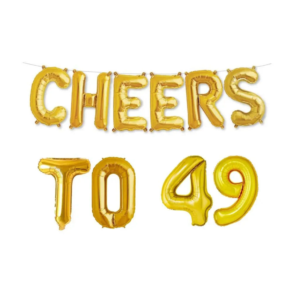 Balloonistics Cheers to Forty Nine Foil Balloon Combo