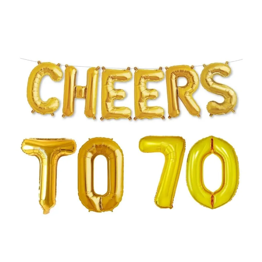 Balloonistics Cheers to Seventy Foil Balloon Combo