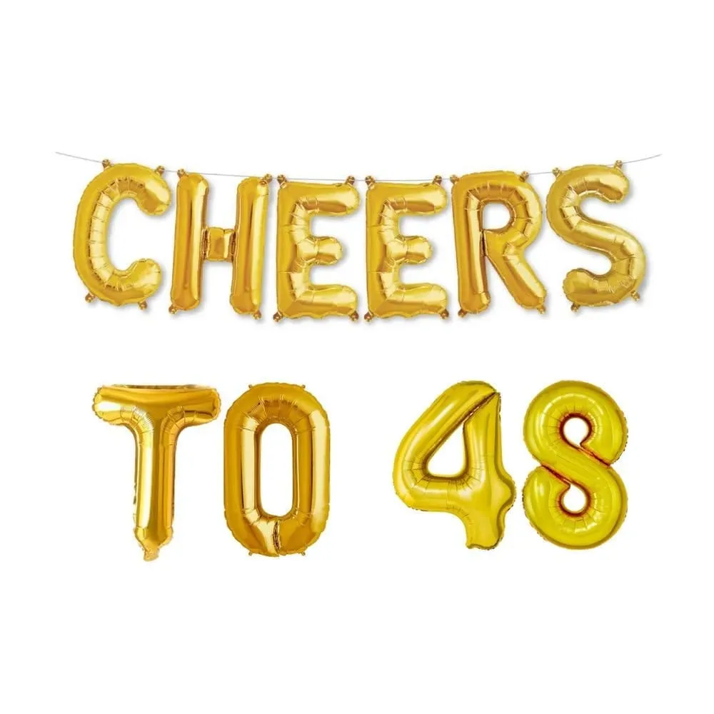 Balloonistics Cheers to Forty Eight Foil Balloon Combo