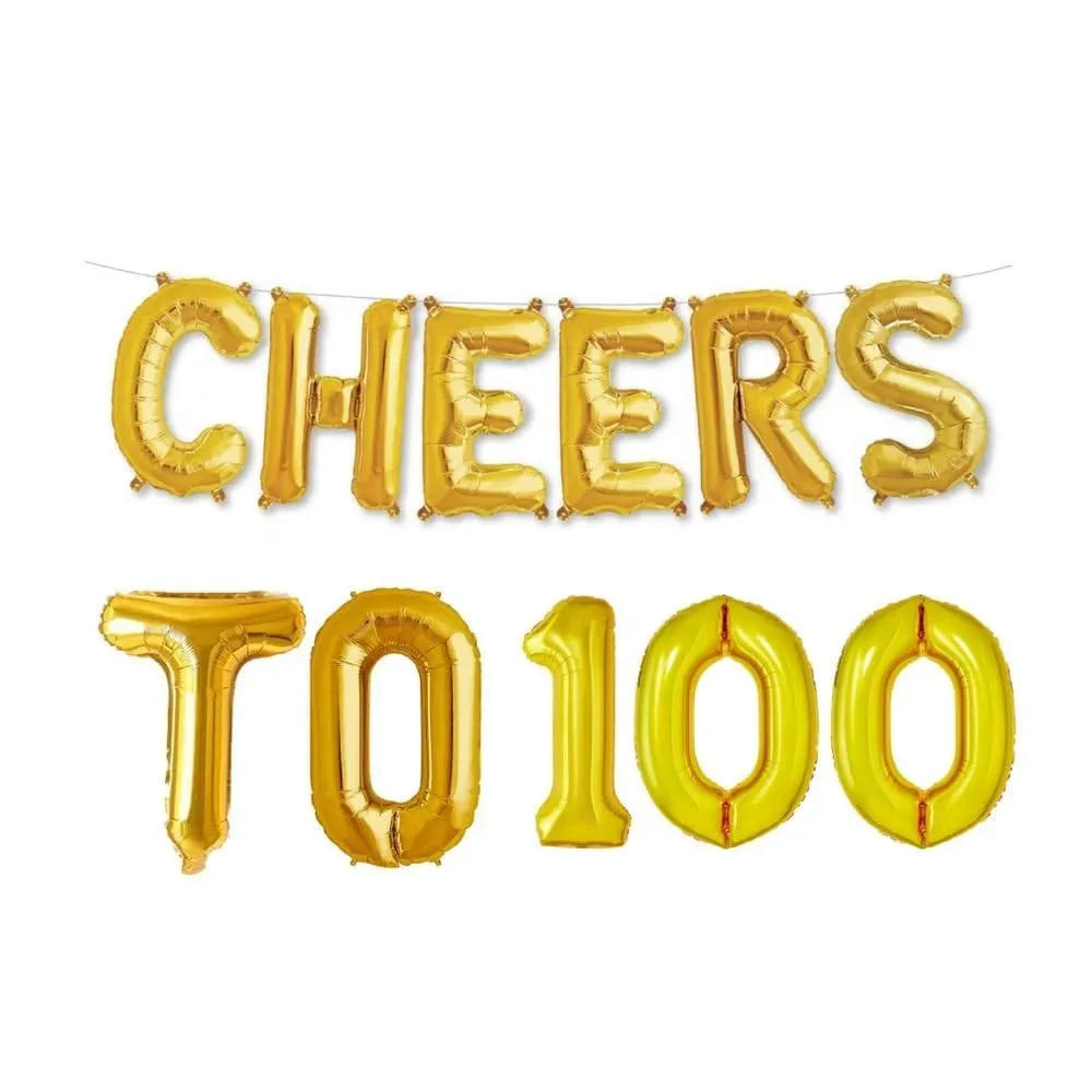 Balloonistics Cheers to Hundred Foil Balloon Combo