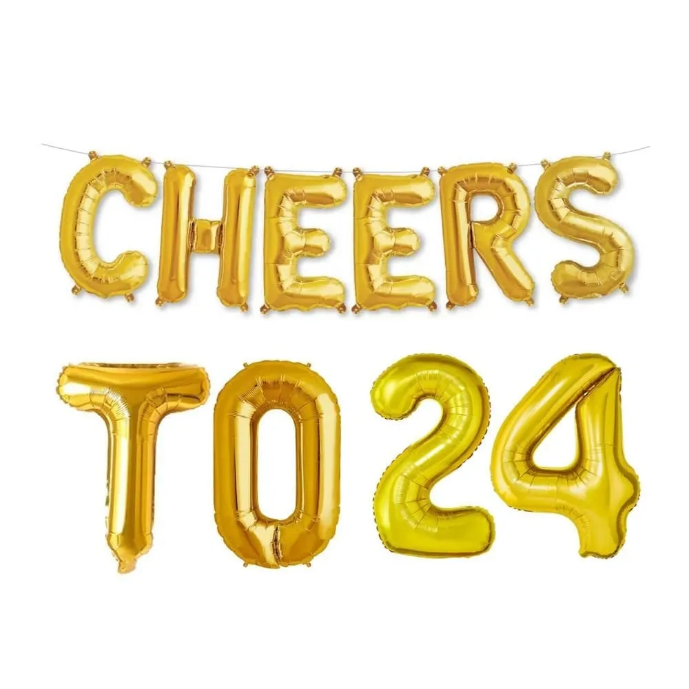 Balloonistics Cheers to Twenty Four Foil Balloon Combo