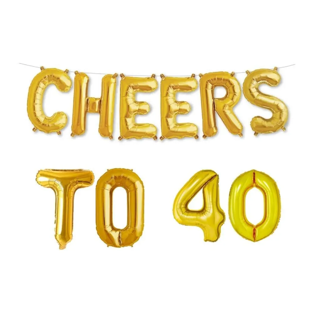 Balloonistics Cheers to Forty Foil Balloon Combo
